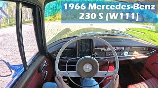 POV Drive (HD 4K) - 1966 Mercedes-Benz 230 S - W111 Chassis - Slow Neighborhood Drive on Brick Road