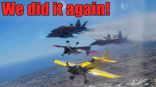 We did it again! Flying with the Blue Angels Full Delta + @mikegoulian & @inverted5150