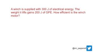 P1 2.4 Energy and efficiency