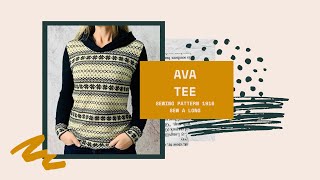 Pattern #1916 Ava Tee Sew-A-Long - a fitted tee with multiple options; yoke, cuff & hood.