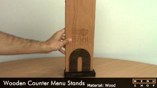 Wooden Counter Menu Stands