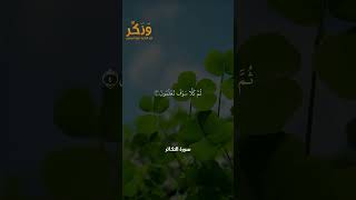 سورة التكاثر الآيات من 1 إلى 8 بصوت القارئ سعد الغامدي #حالات  #quran #قرآن  #shorts