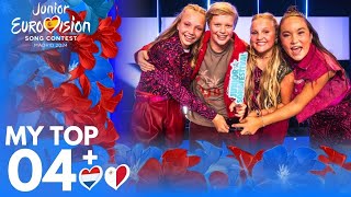 Junior Eurovision 2024 | My Top 4 | NEW: 🇳🇱🇲🇹