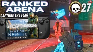 Halo Infinite Multiplayer Steam Deck Full Gameplay | Ranked Arena Capture the Flag (No Commentary)