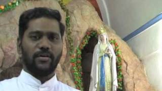 Our Lady of Lourdes Miraculous Statue in Villianur, Southern India.