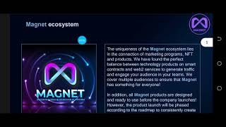 MAGNET ECOSYSTEM: THE BIGGEST DECENTRALIZED BLOCKCHAIN PROJECT EVER WITH 20 PRODUCTS, LAUNCHING SOON