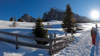 Winter hike to  Rifugio Sassopiatto - with sleds back to Saltria !!