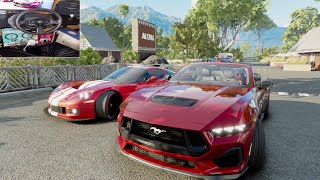 2024 Ford Mustang GT & Corvette C6R - The Crew Motorfest || Thrustmaster T300RS Steering Wheel