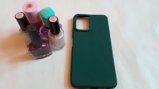 Phone Cover Diy Using Nail Polish|old mobile cover decoration with nail polish