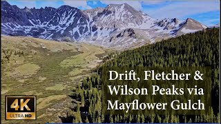 Drift Peak, Wheeler & Fletcher Mtn summits! EPIC Class 5 Ridge Traverse, Breckenridge, CO [4K UHD]