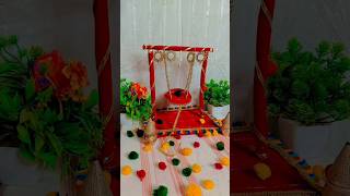 Janmashtami Decoration idea 🙏❤️ #janmashtami #short #ytshorts #jhula #krishna #balgopal #diy