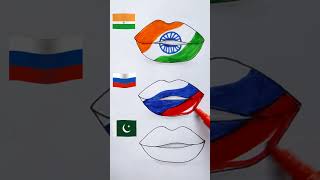 🇮🇳, 🇷🇺, 🇵🇰 Flag Drawing | Comment your country name