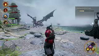 Dragon vs Troll of Storm Coast Dragon Age: Inquisition (4K60FPS No Commentary)