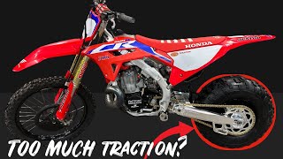 Is This Too Much Traction For You?? 🤷🏼‍♂️ Honda Cr500 Dirt Bike - Big Wheel