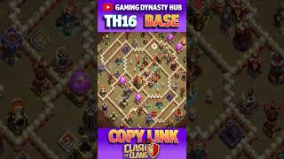 UPDATED TH16 BASE LINK GDH P5 #clashofclans   #shortsfeed   #shorts   #short