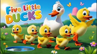 Five Little Ducks and Learn Colors Song | Nursery Rhymes & Kids Songs | E-Family Channel