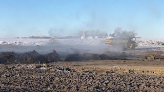 Caterpillar 730’s hauling peat in -15 degrees weather