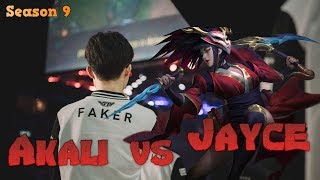 Faker - Akali vs Jayce Mid - Patch 9.19 LoL Season 9 KR Ranked | League of Legends Replays