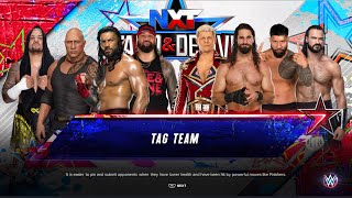 8 Man Tag team Match - Team Rock Roman vs Team Rhodes Seth #wwe2k23 #wwe #wrestlemania