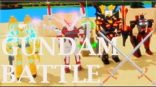 INSANE GUNDAM FIGHT!! | Roblox Build a boat