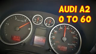 0 to 60  Audi A2 1.4 tdi 75