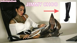 Jimmy choo high heel Copper boots Try On Haul