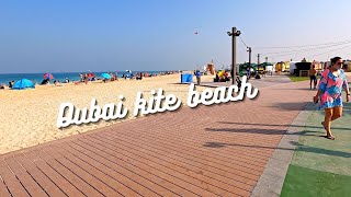 My British girlfriend took me to the beach 🏖 | Dubai Kite Beach | Dubai Beach