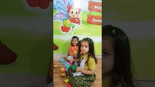 Joyful Moments: Watch the adorable journey of a cute girl exploring and playing in preschool!