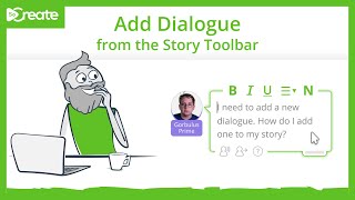 Add Dialogue From the Story Toolbar - Desktop