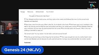 Reading Genesis 24 (NKJV) A Bride for Isaac #Bible