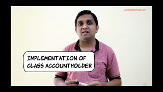 Implementation of class |  AccountHolder | C++ Programming