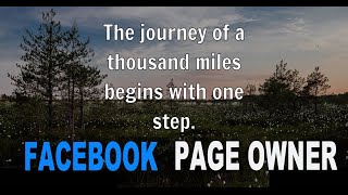 A journey of a thousand miles begins with a single step|Facebook page owner.