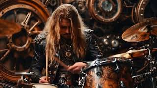 Steampunk Heavy Metal Drummer