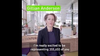 Gillian Anderson message for Greenpeace