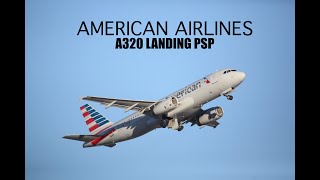 American Airlines A320 Approach and Landing in Palm Springs N604AW