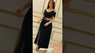 فستان سهرة جذاب وراقي #فساتين #سهرة#fashion  الأسود يليق بك