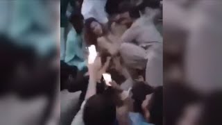 Female TikToker molested by hundreds of MusIim during a Pakistan Independence Day event in Lahore.