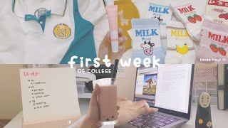 ust arki diaries ep. 1 🍓 [ first week of online classes + socks haul ] 📐