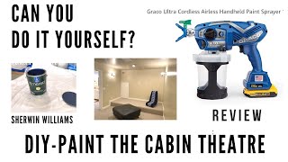 SAVE MONEY! DIY  PAINT the CABIN THEATRE. PLUS- SHERWIN WILLIAMS 2020 color- NAVAL REVEAL.