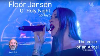 Coach Reacts: 'tis the season - Floor Jansen Jouluyö (O Holy Night) Voice of an Angel