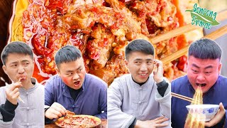 TikTok Funny Videos Collection: Spicy Foods Mukbang | Village Food Cooking - Songsong and Ermao