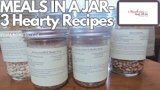 Meals in a Jar // 3 Recipes Your Family will LOVE #emarchency24 #mealprep