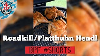 Roadkill-Chicken / Platthuhn "Cornell" | BPF #Shorts | Mega saftiges Huhn vom Kamado