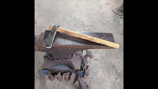 Forging a twisted cable tomahawk at the Covered Bridge Blacksmith Guild