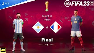 FIFA 23 | FINAL COPA MUNDIAL QATAR 2022 | ARGENTINA VS FRANCIA | 4k 60FPS | PS5