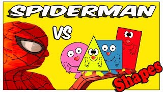 The Shapes | VIVASHAPES | Spiderman Vs The Shapes | Super Hero's In Real Life. videos for kids