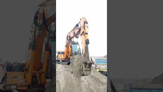 Samsung excavator 130wv sand loading in river amazing#viral#shorts