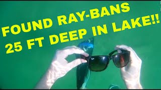 Found Ray-Bans and BIG Silver Ring Underwater in a Lake! (Lake Treasure)