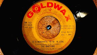 THE OVATIONS  featuring Louis Williams “ IT'S WONDERFUL 'TO BE IN LOVE  “ 1965  Memphis soul music