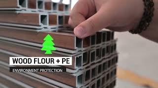 wpc wall panel, fireproof and waterproof new shape